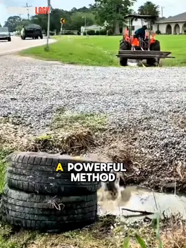Clearing Clogged Pipes with a Tire?! Genius Method! Description: This powerful trick uses an old tire and a bit of force to clear out clogged pipes like a pro. Watch how a tire, chain, some lube, and heavy machinery can clean out years of built-up debris in seconds. Who knew plumbing hacks could be this intense? Hashtags: #PlumbingHack #DIYCleaning #PipeCleaning #ConstructionTips #ExcavatorPower #Shorts #LifeHack #SatisfyingClean #HeavyMachinery #engineeringhack 
