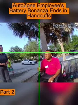 AutoZone Employee's Battery Bonanza Ends in Handcuffs #copsontiktok #cops 