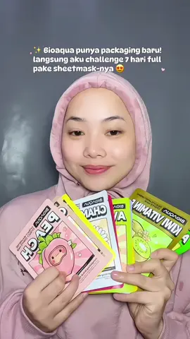 7 hari bareng sheetmask Bioaqua 🧖🏻‍♀️✨ Dari calming, mencerahkan, sampai anti-aging… dan yes, ini versi new exclusive online packaging mereka yang gemes banget 😍 Kulitku bener-bener terasa lebih lembap, halus, dan glowing setiap harinya! Fix bakal masuk weekly skincare routine 💯 Yang paling kamu pengen coba, varian apa nih?👇🏻 #Bioaqua7DaysChallenge #SheetMaskRoutine #SkincareChallenge #GlowingSkinJourney #HydrationBoost #SelfCareRoutine #SkincareIndonesia #BioaquaSheetmask #AffordableSkincare #KulitSehatAlami #fyp #fypシ #tiktokskincare #skincareceweindonesia #skincareremaja