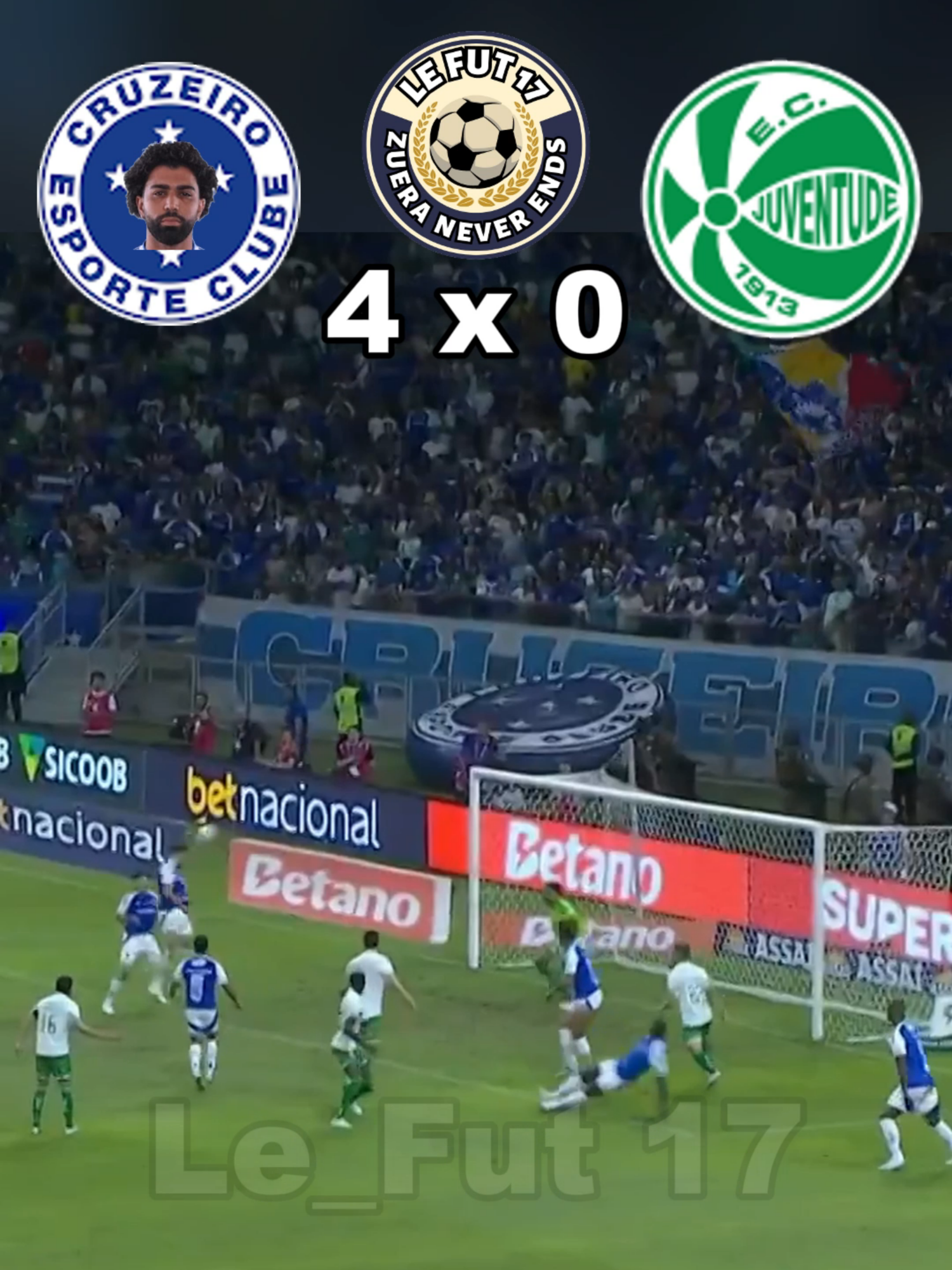 cruzeiro goleia juventude #futebol #cruzeiro #cruzeirocabuloso #cruzeiroesporteclube #brasileirao #gabigol #fut #futbol⚽️ #futeboldazueira #videoviral