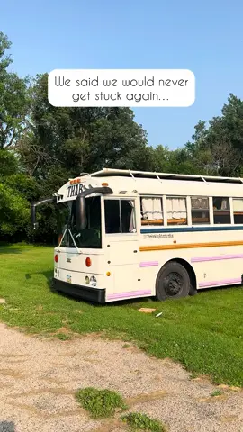 We said we’d never get stuck again… and here we are 😅! Three years ago, we sank into a muddy yard at our friends and swore we would never do it again 🚌. Fast forward to last week…a very similar story in a different spot. We had parked in this location before, but after lots of rain the ground was way too soft for The Hocking Adventure Bus. This time, we didn’t keep trying  to get out and dig ourselves in deeper. As soon as the wheels spun, we stopped, threw down some boards (and cat litter!) and phoned a friend for help 🆘!!! Luckily we popped out and didn’t have to call the tow company…again. 👉 Just a friendly reminder: always check the ground before parking your rig. Soft grass can be deceiving! Have you ever gotten stuck? What did you do?!? What tips do you have to avoid this situation…and get out if it does happen?!? Tell us your stories!!! #FullTimeTravel #BusLifeAdventures #SkoolieLife #HomeOnWheels #TinyHomeBigAdventure #BusConversion #TravelFamily #BusLifeStruggles #StuckInTheMud #SkoolieFails #TowingLife #RVLifeUnfiltered #BusLifeReality #NomadicLiving #RollingWithIt 