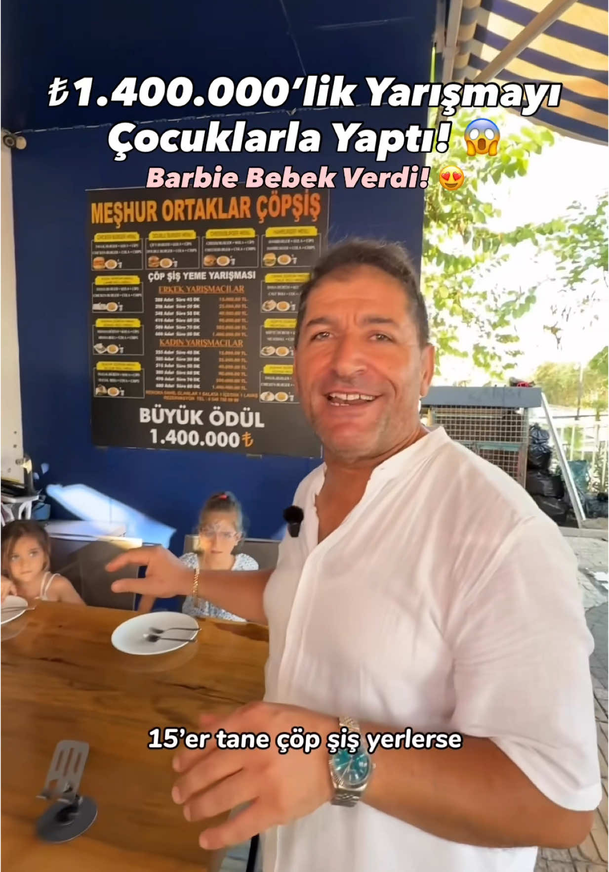 1.400.000₺ Ödüllü Yarışmayı Çocuklarla Yaptı! 😱 Alanya Ortaklar Çöp Şiş🍢 🧈50 Yıllık Yöresel Lezzet🥰 🏁Hem Doyuran Hem Kazandıran 1.000.000 Milyon TL’lik Yarışma! ☎️ 0(546) 780 09 09 🍢Aydın’ın eşsiz çöp şiş lezzeti artık Alanya’da! 📍 Kestel, Sahil Cad No:91, 07500 Alanya/Antalya #food #delicious #yemek #çöpşiş