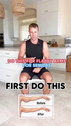 My daily arm workout routine! Combine these moves with a calorie deficit and light dumbbells! 💪 #armworkout #armtoning #seniorfitness #fitnesstips