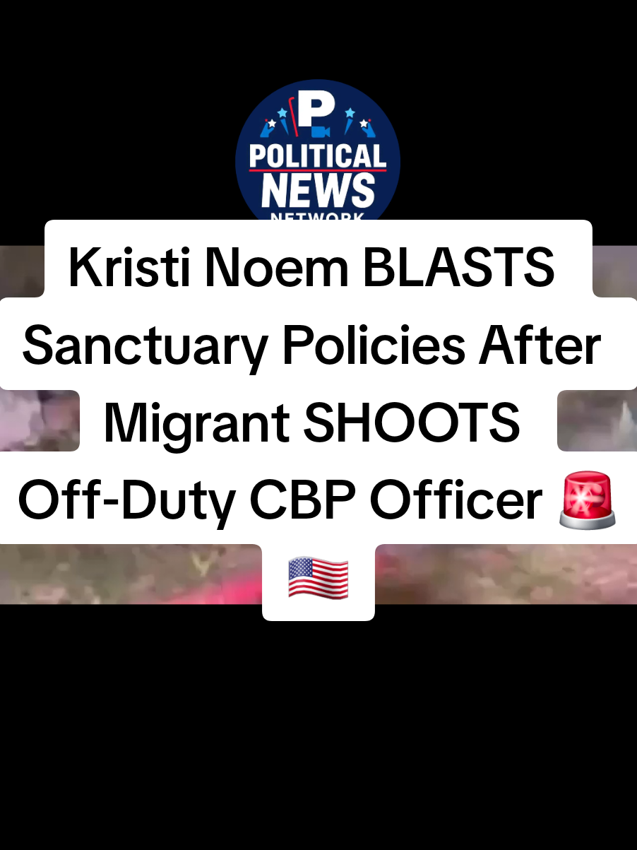 Kristi Noem BLASTS Sanctuary Policies After Migrant SHOOTS Off‑Duty CBP Officer 🚨🇺🇸🚨 Breaking – An off‑duty CBP officer was shot in the face and arm during a robbery in Manhattan’s Fort Washington Park by a suspected illegal migrant with a criminal record 😱. Homeland Security Secretary Kristi Noem visited the officer and blamed NYC’s sanctuary city laws for allowing this suspect—who had been arrested four times—to remain free 🛑. ➡️ She also revealed a second suspect taken into custody, and said both “should never have been running loose.” The CBP officer is now stable after surgery. 🗣️ Now the nation is asking: Are sanctuary policies worth the risk? Or is this political rhetoric? Drop your thoughts!#politicalnewsnetwork, #viral, #fyp, #politics, #trendingnews, #immigration, #bordersecurity, #sanctuarycities, #cbp, #kristinoem, #migrantcrime, #gunviolence, #breakingnews #2025 #tiktokpolitics 