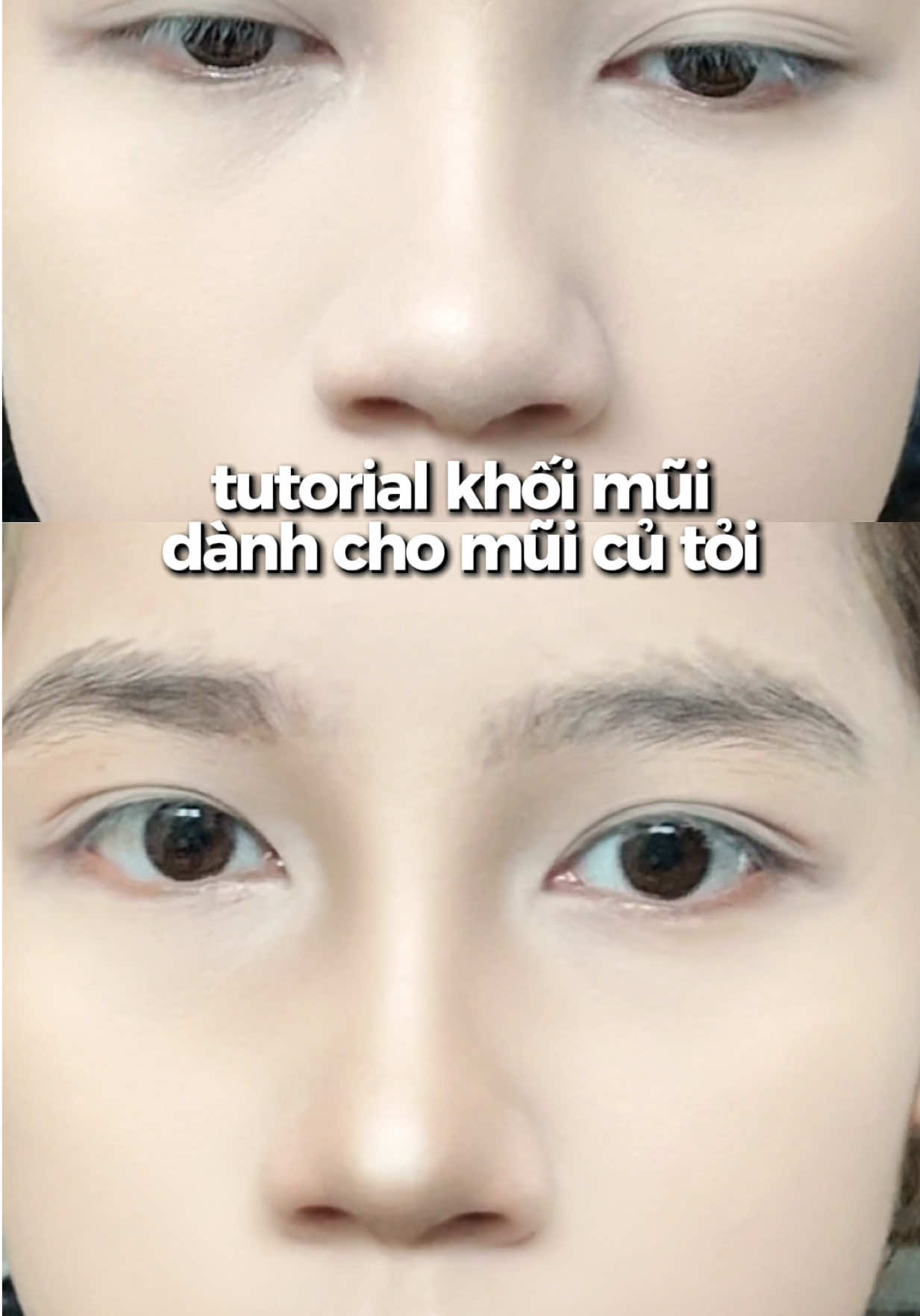 hưỡng dẫn vẽ khối mũi dành cho đầu mũi to hay mũi củ tỏi nè mấy bà #makeup #khoi #muito #nguyenminhhuyen57 