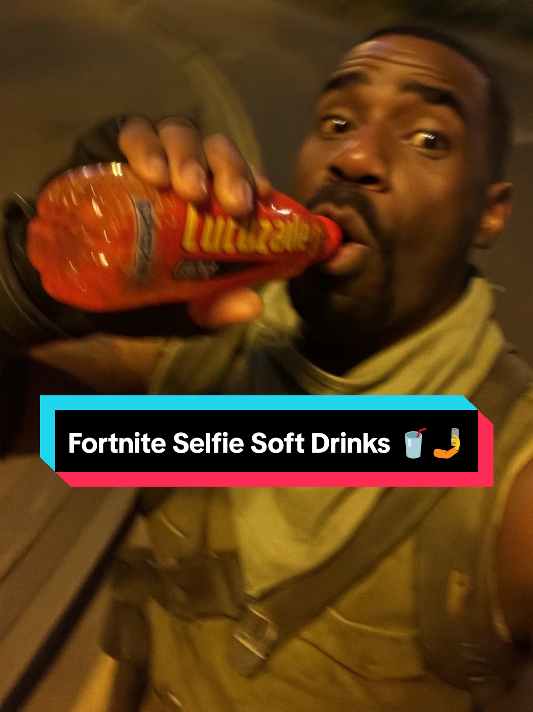 Fortnite selfie pov trend with soft drinks 🥤🤳. Where my Dr Pepper peeps at?  #fortnite #fortniteai #fyp #softdrink 
