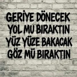 Geriye dönecek yol mu bıraktın 🖤