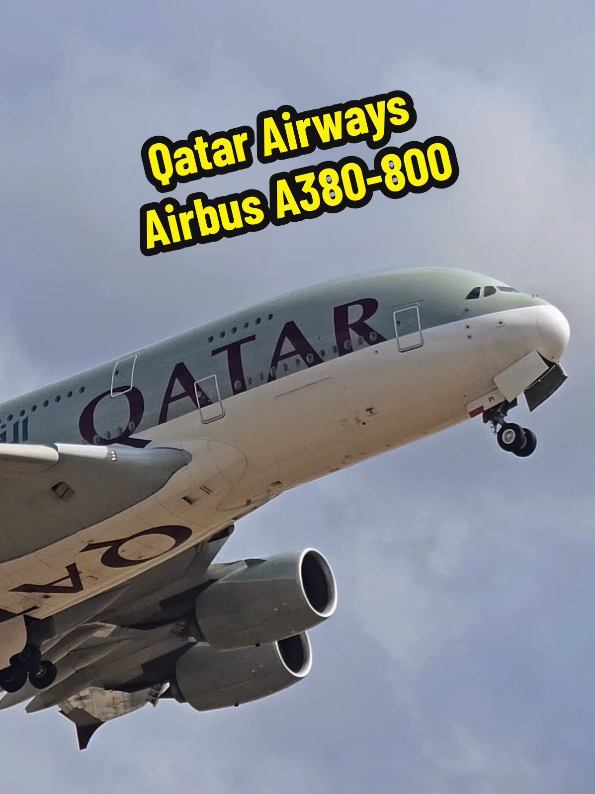 Qatar Airways Airbus A380 taking off from Heathrow Airport 😍✈️ #airbusa380 #airbus #qatarairways #aviation #airport #heathrow #planespotting  @Qatar Airways 