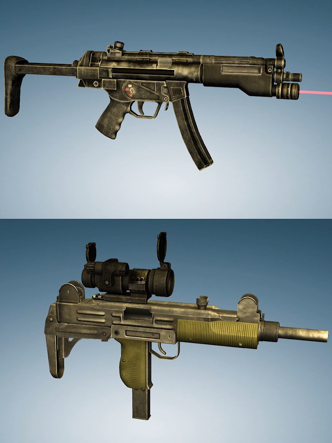 MP5 vs UZI