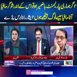 'اگر ہماری پارلیمنٹ باضمیر ہو تو اس کے اندر شوگر مافیاآٹا مافیا جیسے لوگ بیٹھے ہوں' ایثار رانا برس پڑے! #NeoNews #NewsTalk