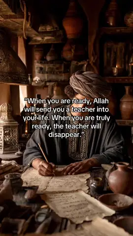 Sometimes Allah places people in your life to guide you, teach you, and awaken something within you. But they’re not meant to stay forever. When you’ve grown enough to walk with Allah on your own, He removes the need for that teacher — because now, the lessons live within you. Trust His timing. Trust His plan. Follow us on this journey of knowledge and faith 👣🕌 #islamicreminder #spiritualgrowth #tawakkul #trustAllah #deenoverdunya 