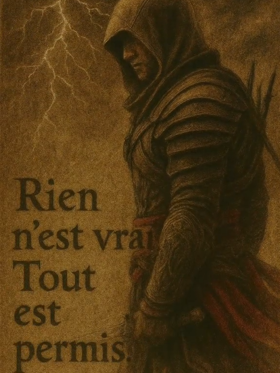 Rien n'est vrai.. tout est permis. Plus qu'une simple phrase, une philosophie. Abonne-toi ❤️ #assassinscreed #ezioauditore #ubisoft #jeuxvideo #storytelling 