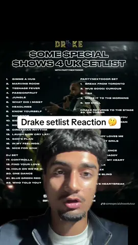 Drake set list reaction #drake #drakesongs #drakeconcert #drakesetlist #drakes 