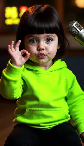 Can This Adorable Baby Be the Next Billie Eilish? 👶✨ #Adorable #CinematicArt #Babytalk #BillieEilish #BabyVoice #BabyFashion