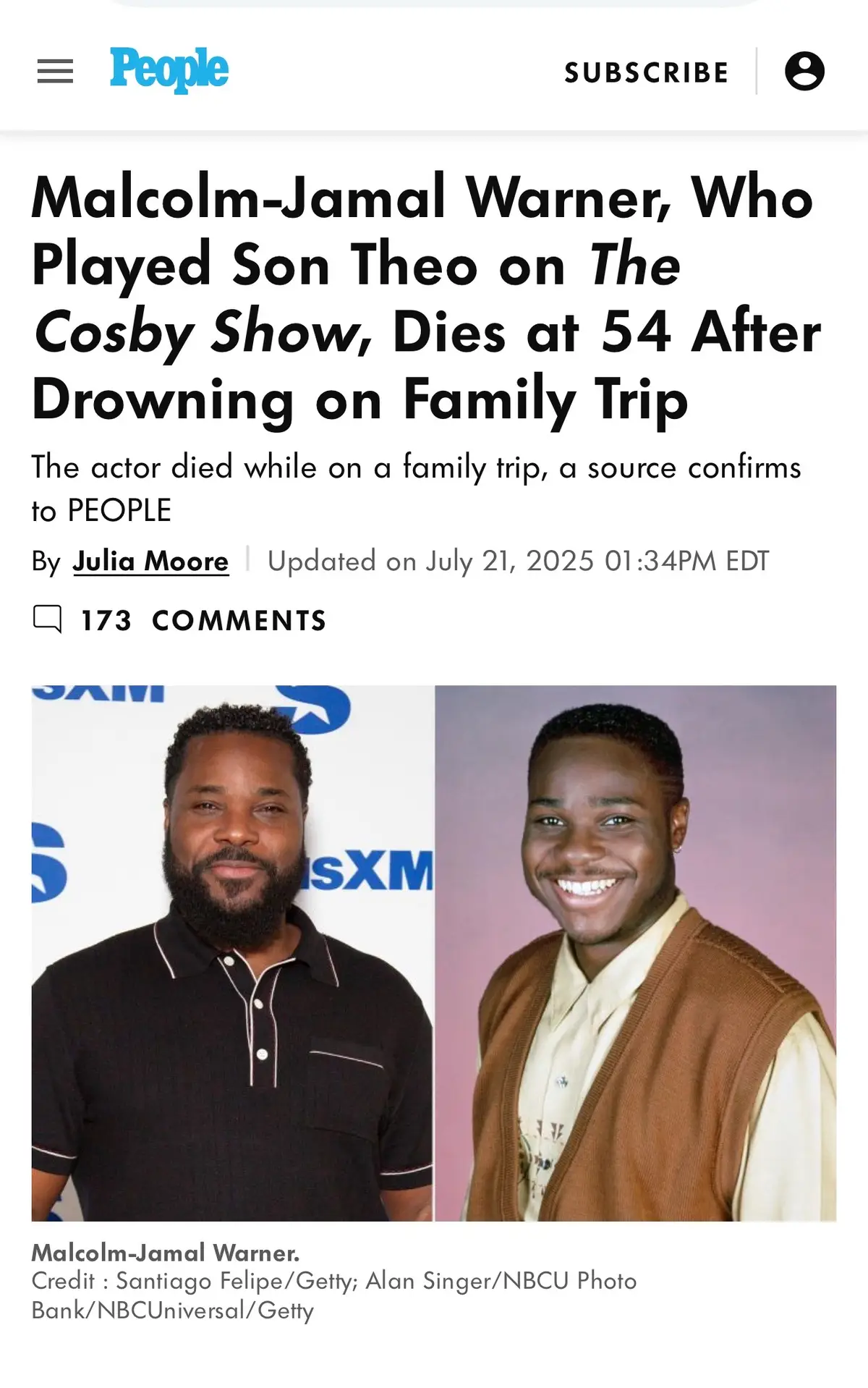 #celebrity #malcomjamalwarner #theohuxtable #celebritynews Dang of all the ways to go, my worst fear R.I.P