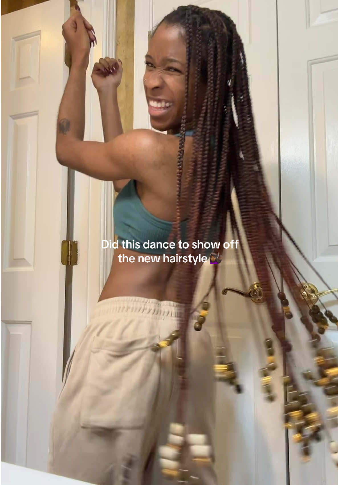 I NEVERRR wear braids unless it’s vacay 🌴 #fyp #fypシ #blackgirltiktok #braids #trending #hairinspo #blackgirlhairstyles #longbraids 