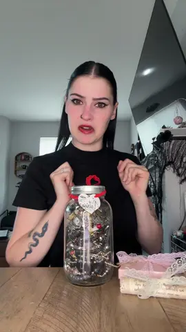 ACCESSORIZING WITH THIS JAR FROM @Mysteryjarss 😻😻 pt 1 #jewelrytiktok #foryewwww #trendingvideo #fypシ゚viral #mysteryjewlerygirl #supportsmallbusiness #crystals #mysterybox #accessories #jewleryhaul #mystery #jewelry #jar #alttiktok #crystalsoftiktok #handmadejewelry #unboxing #altgirl #alternative 