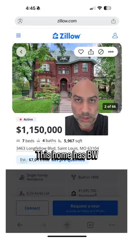 This Romanesque revival Saint Louis mansion suffers from a terrible case of BW.  #foryou #zillowgonewild 