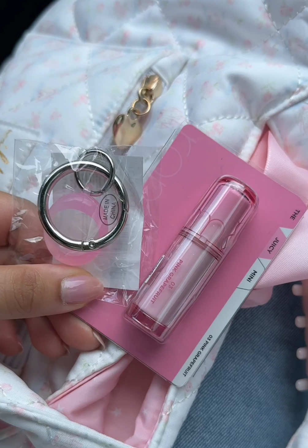 so obsessed with these new mini lip tints from romand!! @Rom&nd US 💗 #romand #liptint #romandliptint #juicylastingtint #bagcharm 