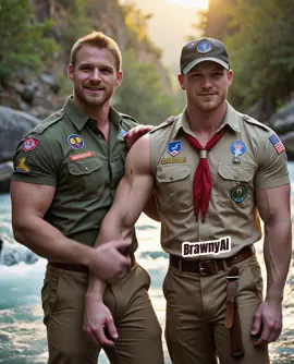 They met at boy scouts camping twenty years ago. And they are still together these days. #BrawnyAi #DigitalHunks