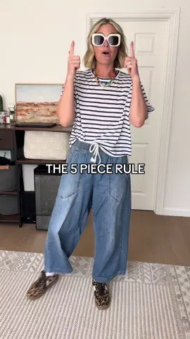 “The 5 Piece Rule” is my Roman Empire 🧠✨ It’s the only style formula I actually use as a mom who wants to look put together but doesn’t have 3 hours or a stylist named Chloe. Here’s the breakdown: 🧩 Base (top + bottoms or dress) 💋 2 accessories 🧥 1 layer 🎯 1 wild card Boom. 5 pieces. You’re done. Chic. Styled. Still on time for preschool drop off.  My outfit DEETS  Necklace - Anthro Sunny’s - @DIFF Charitable Eyewear  Top - @target  Pants -  @Free People  Shoes - @Dolce Vita Footwear 😘 Try it tomorrow. Let me know if you feel like that girl again 💁🏼‍♀️ #5PieceRule #MomStyleHack #OOTDFormula #HotMomEnergy #StyleTipsThatWork #CapsuleWardrobe #dolcevitashoes #dolcevitapartner #FashionMadeEasy #NoodleKnowsThings #MomLifeButMakeItCute #OOTDInspo #CapCut 