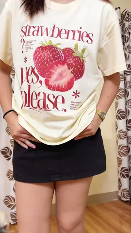 Fla fashion’s shirt is a top tier for me✨ they never disappoint when it comes to fabric😩🌸 #flafashion #oversizedshirt #strawberries #retroshirt 