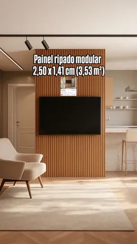 Painel ripado modular 2,50x1,41cm (3,53m²)🪵 #painelripado #ripado #ripadodemadeira #creatorsearchinsights 