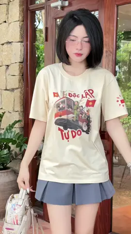 Độc lâp -tự gio - hạnh phúc #quynhxinhne #thoitrangnu #aoxinh #aocotoquoc #doclaptudohanhphuc 