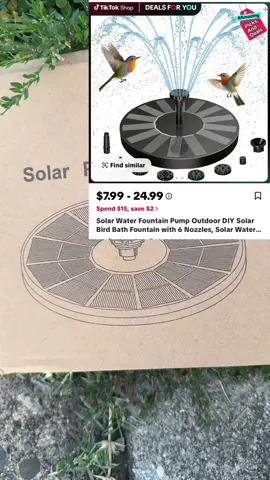 #SolarFountain #BirdBathFountain #GardenDecor #EcoFriendlyLiving #BackyardVibes #SolarPowered #OutdoorFountain #TikTokFinds #DealsForYou #GardenUpgrade #DIYFountain #NatureLovers #BirdLovers #TikTokDeals #AmazingFinds@Sunny Garden 