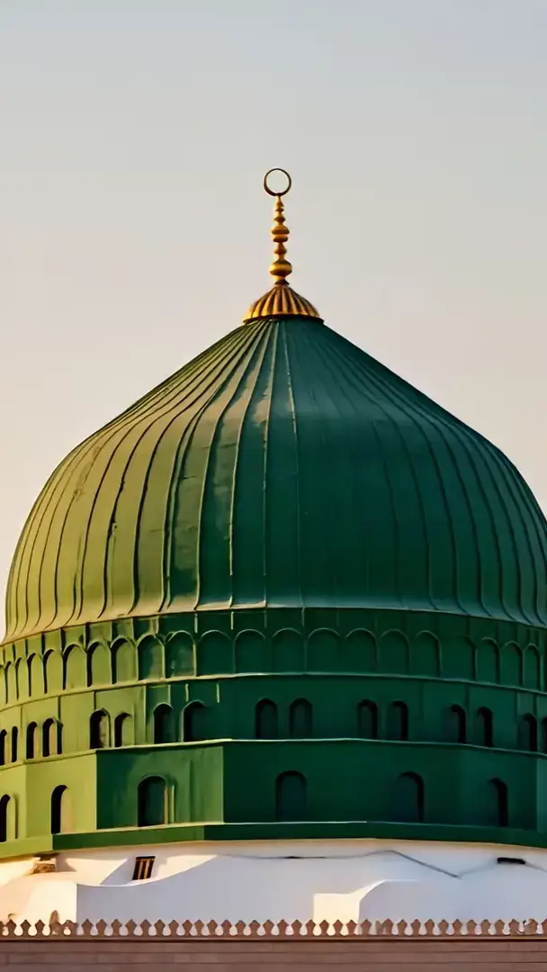 The Prophet (peace and blessings of Allaah be upon him) sat down. madinah munawra Madinah, the City of the Prophet, shines bright A beacon of faith, where lslam's history takes flight The Masjid an-Nabawi, a mosque of grandeur and might Where the Prophet Muhammad's tomb is a sacred sight The city's streets are lined with date palms, green and tall A tranquil oasis, where faith and peace enthrall Madinah's rich history and heritage are palpable and realMadinah's rich history and heritage are palpable and real A place where Muslims from all over the world come to feel The city's warm hospitality and welcoming smile Make it a place of pilgrimage, worth traveling a long while #plztiktokdontunderreviewmyvideo #foryoupage #fyp 