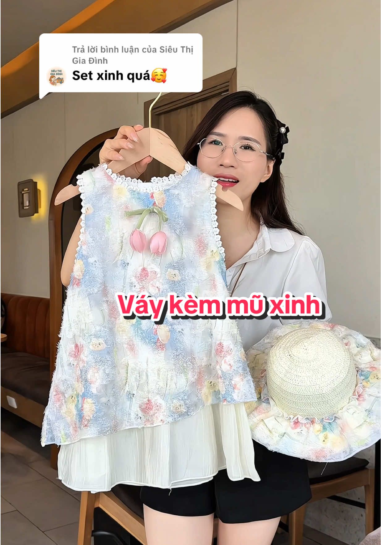 Trả lời @Siêu Thị Gia Đình dạ xinh lắm và chất đẹp nha #xuhuong #thoitrangtreem #trending #memykytinh #vayxinhchobe #vaybegai #vaytreem 