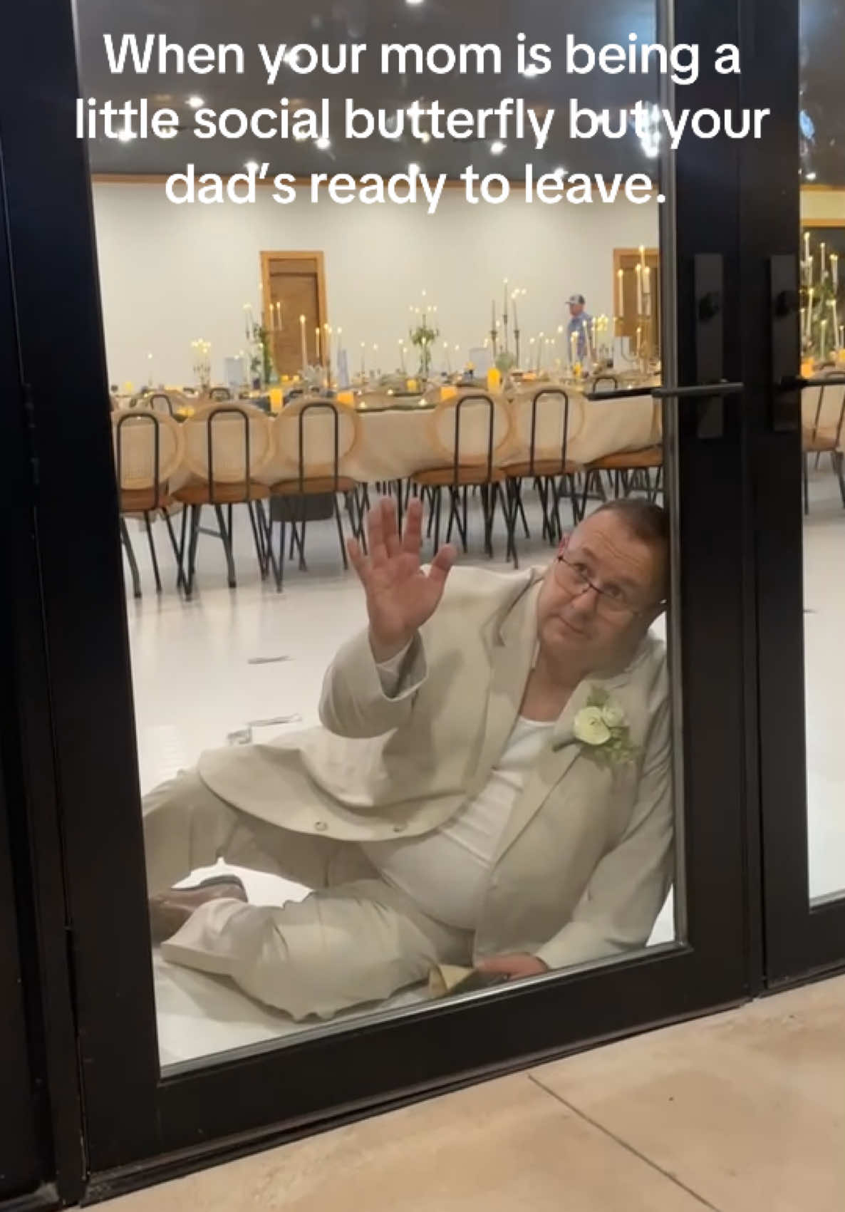 She usually the one ready to go. #weddingtiktok #weddingday #bridetok #fatherofthebride #dadsoftiktok #dadjokes #weddingvibes #socialbutterfly #introvert #extrovert 
