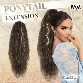 Luckfwig 50OFF 18-30 inch Curly Wavy Clip-in Ponytail Hair Extensions Trendy Natural Look for Girls&Women(Exquisite box with wig comb gift) super elegant and beautiful