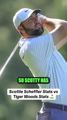Scottie Scheffler Stats vs Tiger Woods Stats ⛳️ @pardonmytake 