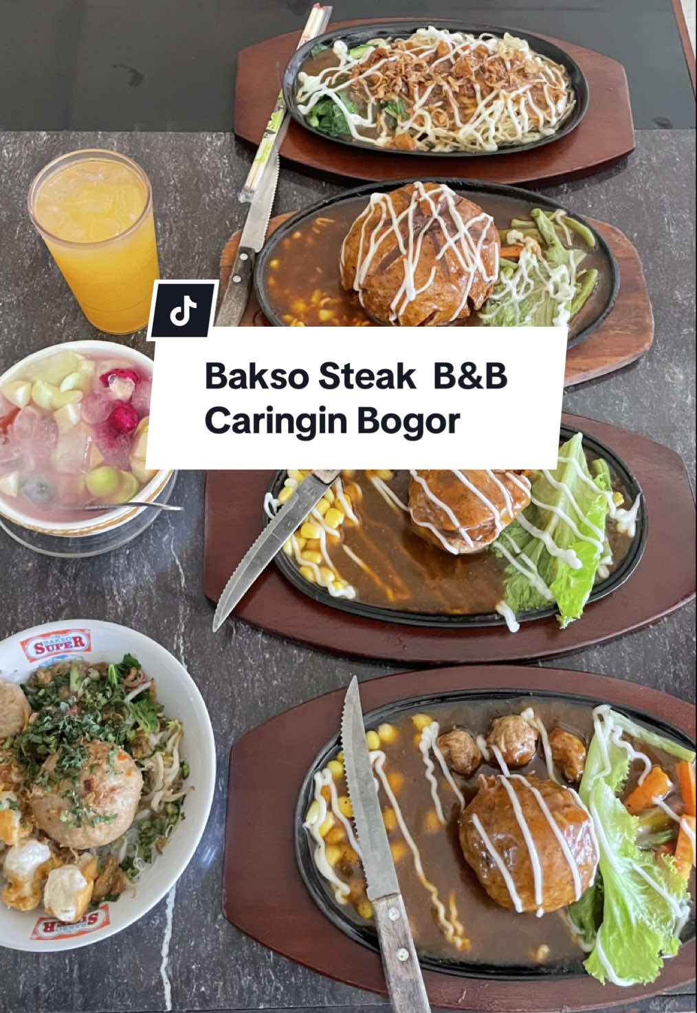 Serius ini menggoda banget & enak bangget bakso di giniin unik juga klian yg udah cobain gimana nih?? . . #bakso #caringin #baksoviral #baksosteak #baksocaringin #kulinertiktok #kulinerbogor #bogor #mitanove #kulinercicurug 