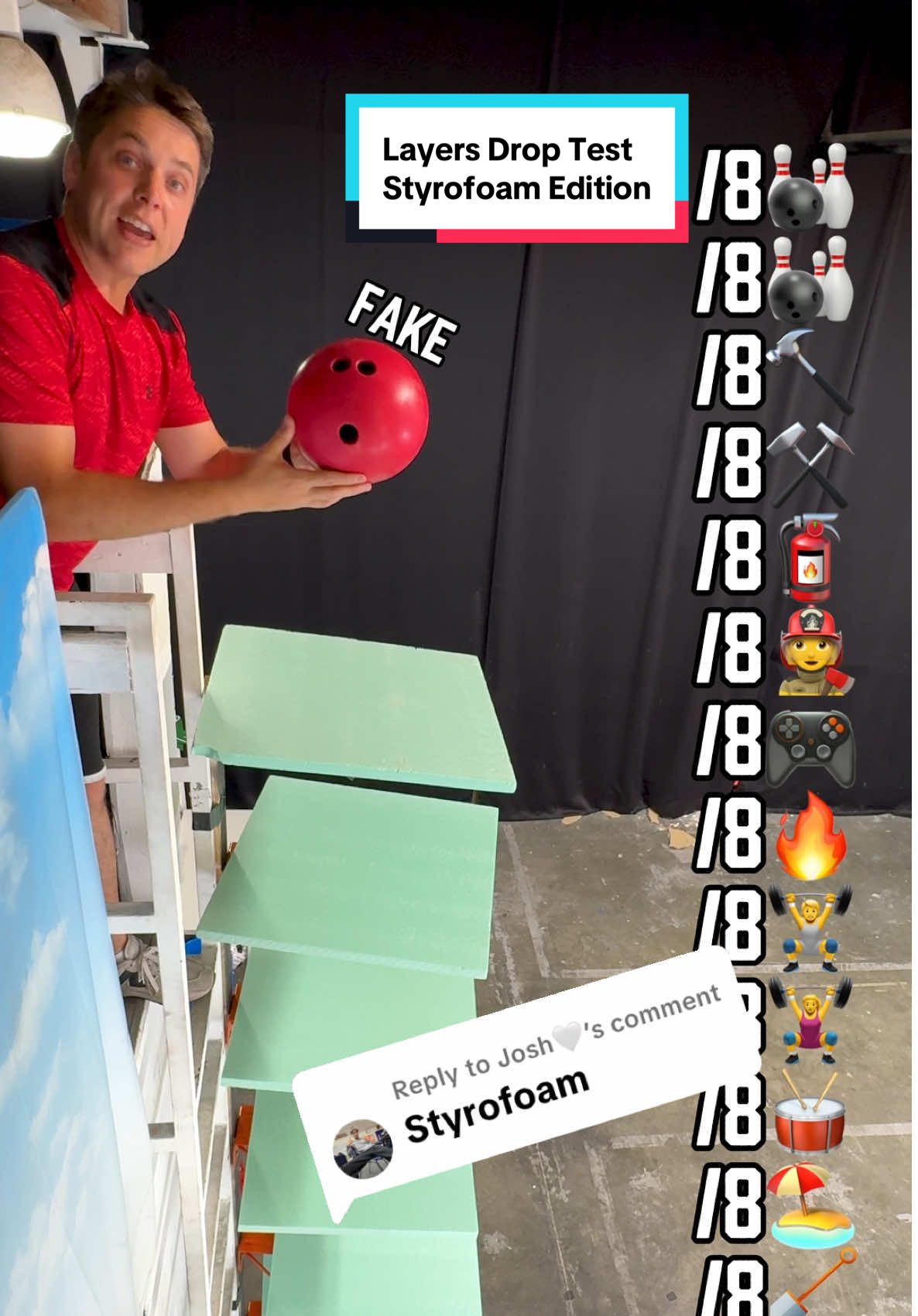 Replying to @Josh🤍 WAIT FOR THE LAST DROP! 👀 What should we do next??? #layers #challenge #bowling 