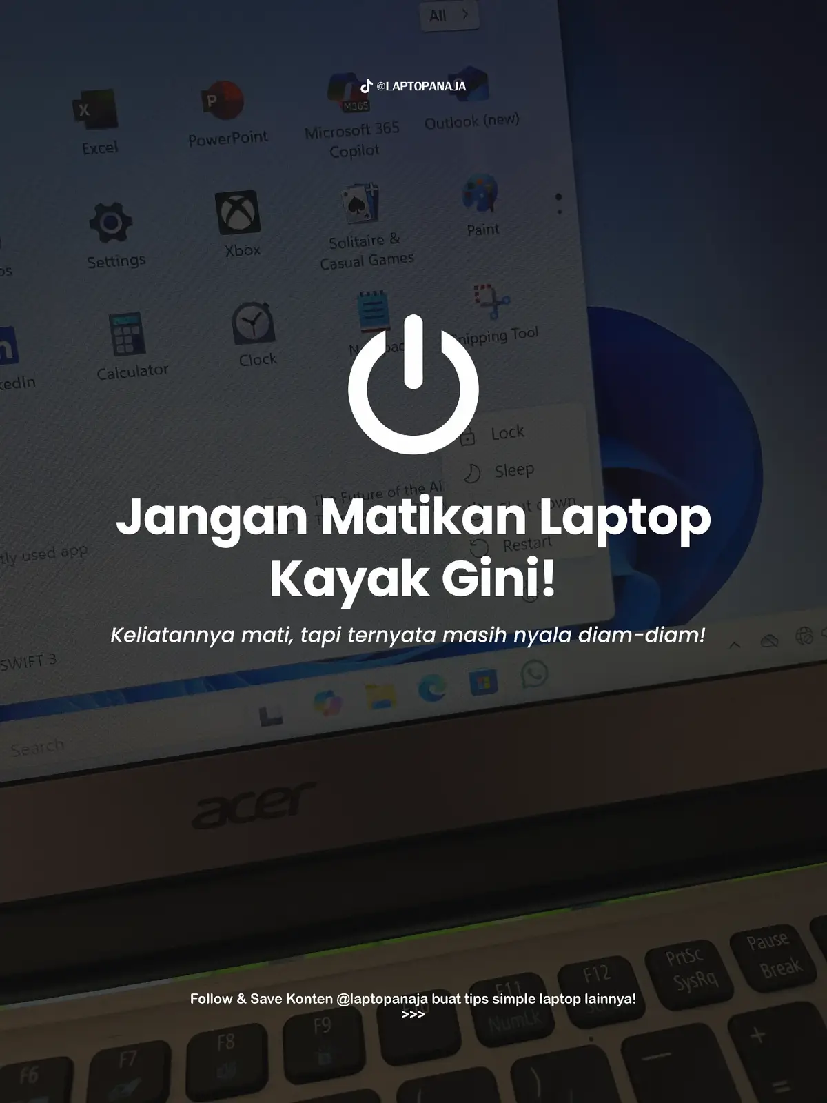 Kamu kira laptopmu udah mati setelah klik shutdown? Padahal masih nyala diam-diam dan lumayan nguras baterai! Coba cek settingan ini, biar laptop kamu benar-benar off saat dimatikan. 🎯 Trik simple, tapi banyak yang belum tahu! #laptopanaja #tipslaptop #triklaptop #laptopgaming #laptopmurah #seputarlaptop #fyppppppppppppppppppppppp #fypage #fyp #Rekomendasilaptop  #creatorsearchinsights 