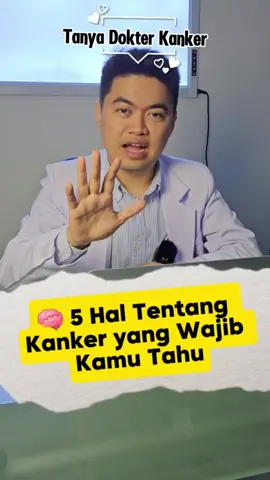 5 Hal Penting Tentang Kanker yang Harus Kamu Tahu: 1️⃣ Kanker bukan vonis mati 2️⃣ Deteksi dini kunci utama 3️⃣ Gaya hidup sangat berpengaruh 4️⃣ Pengobatan makin canggih 5️⃣ Dukungan keluarga penting Yuk, lebih sadar dan peduli dengan kesehatan! 💙 Jangan takut lawan kanker 💬 Because you deserve to live longer #faktaKanker   #deteksidinikanker   #pejuangkanker   #edukasikesehatan   #tanyadokterkanker