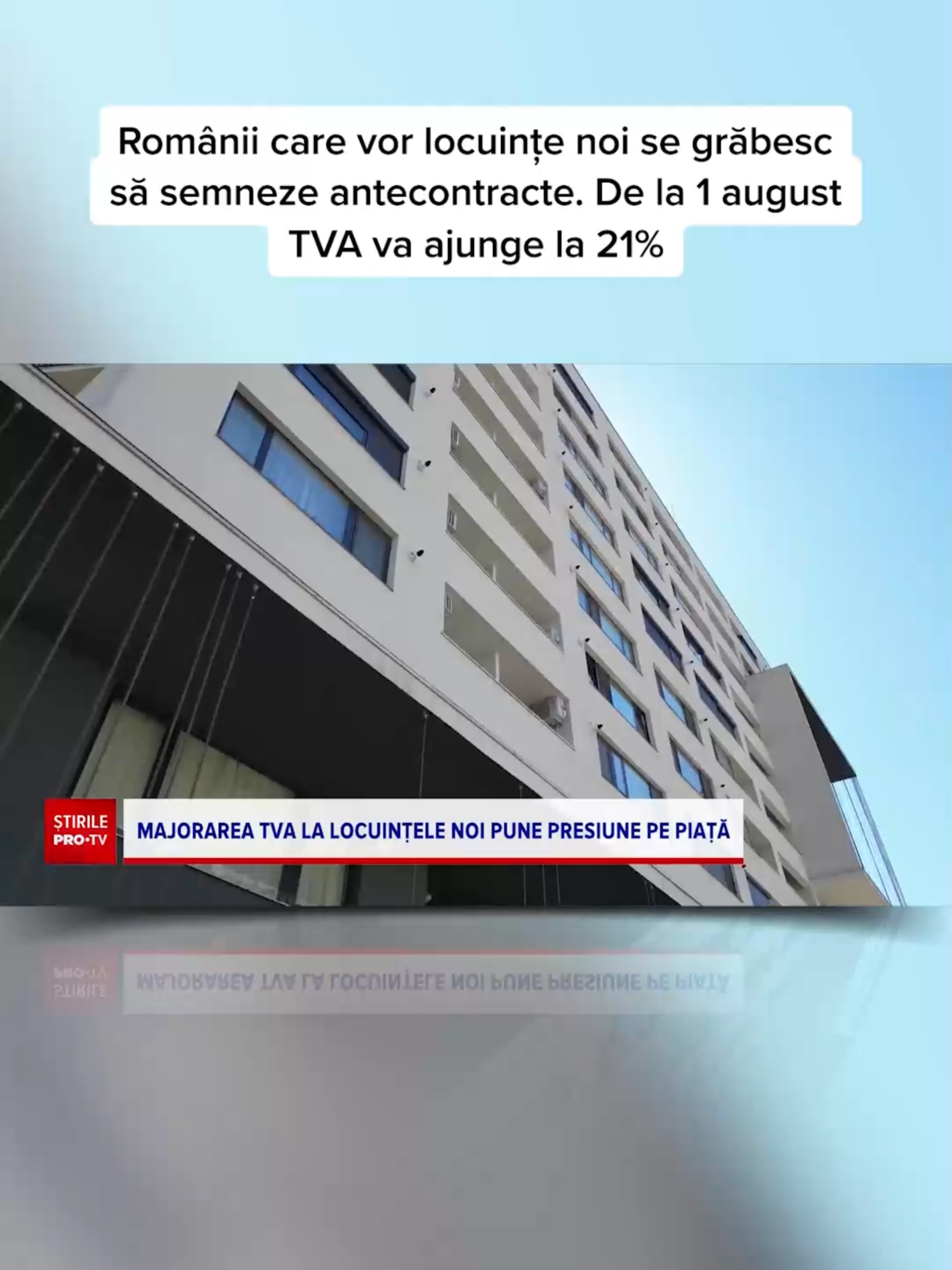 Cererea pentru locuințe noi a crescut brusc după anunțul majorării TVA-ului de la 9% la 21%, începând cu 1 august. #stirileprotvdeastazi #news #stiri #protv #stirileprotv