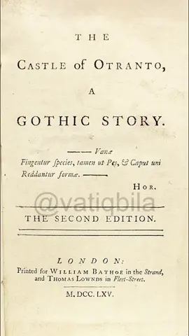 Horace Walpole – El castillo de Otranto (1764): El castillo y sus muros retumbaban con el peso del pasado que exigía justicia #literatura #libro #libros #librosrecomendados #novela #novelas #gotico #cuentos 