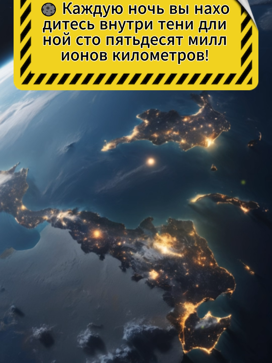 Ночь на Земле — это тень длиной сто пятьдесят миллионов километров