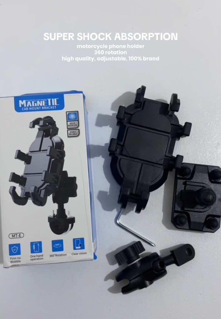 Good quality and talagang safe phone niyo rito. 🤩 #shockabsorption #shockproof #phoneholder #motorcycle #360rotation #adjustable #motorcyclephoneholder 