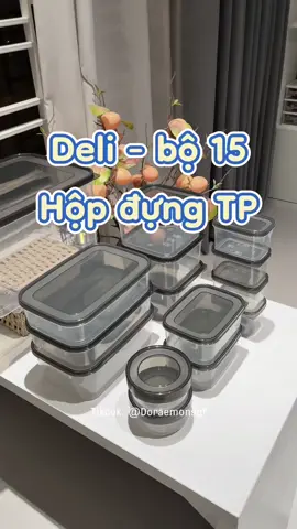 Bộ 15 hộp đựng thực phẩm nhà Deli an toàn cho sức khoẻ, zá lại hạt dẻ tội gì mà không mua về dùng cho gia đình nè #doraemonsgf #hopdungthucpham #hopdungthucphamtulanh #hopdungcom #baoquanthucpham #giadungtienich 