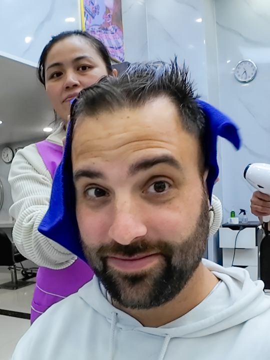 $6.85 Barber in China! #haircut #barber #travelvlog