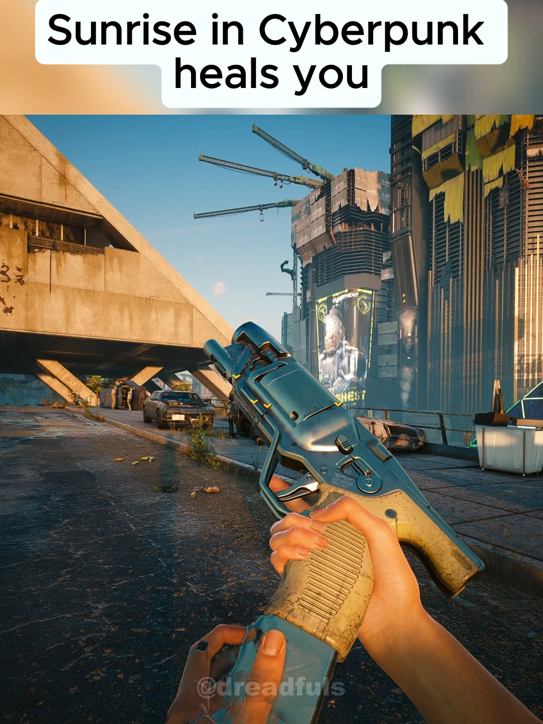Sunrise in Cyberpunk #cyberpunk2077 #fyp #gameplay #gaming