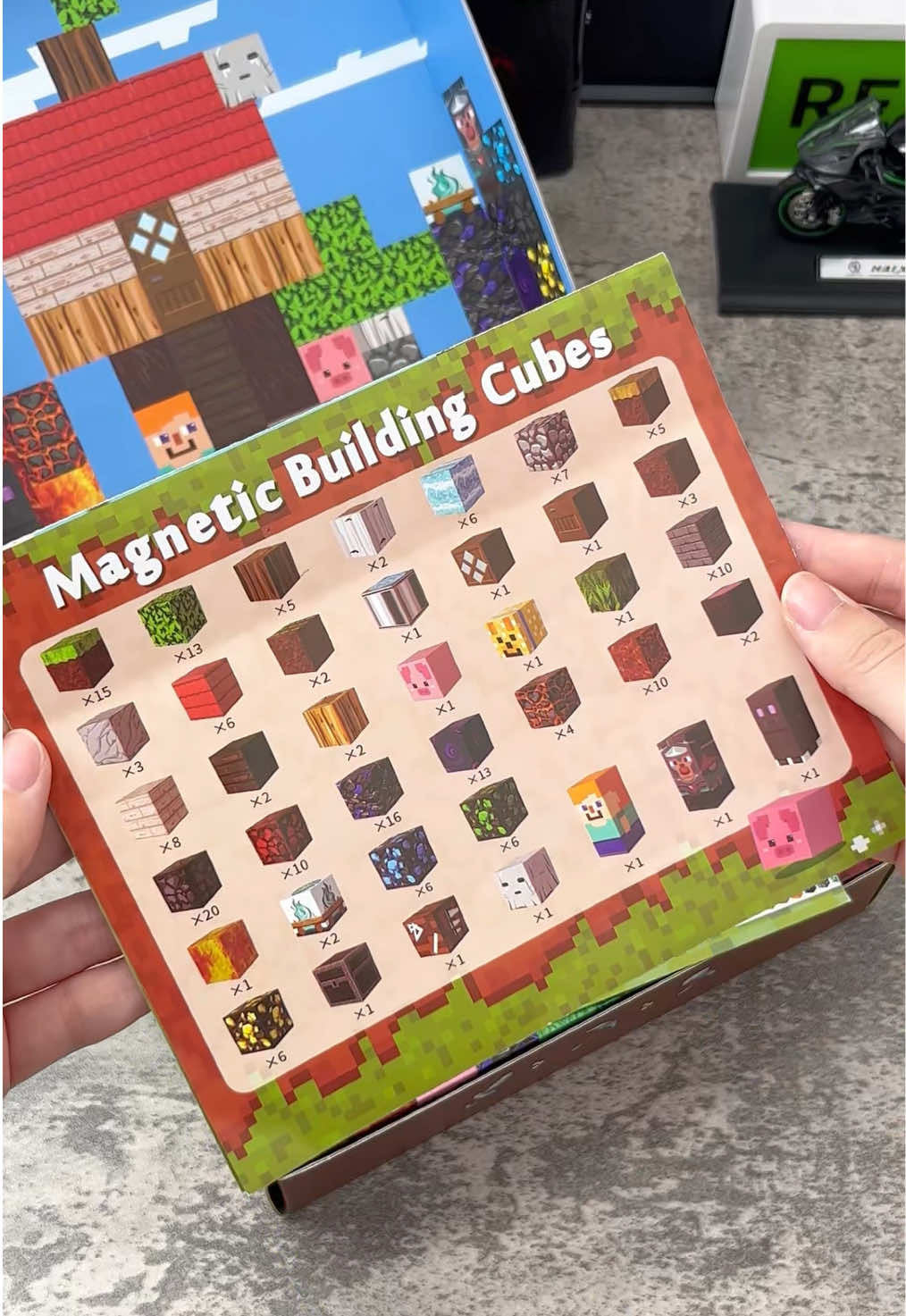 My kids are fascinated withthese minecraft magneticblocks #Minecraft #kidstoys #buynow #kidsactivites 