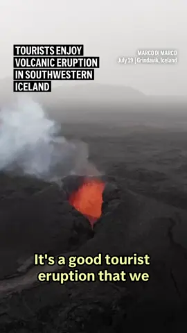 Tourists have been allowed back to Iceland’s Reykjanes Peninsula to witness the magic of the ongoing volcanic eruptions. Lava continued to bubble in the Sundhnúksgígar crater row early on Saturday, to the delight of those who made it to the site. #volcano #eruption #iceland