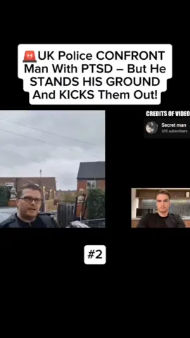 🚨UK Police CONFRONT Man With PTSD – But He STANDS HIS GROUND And KICKS Them Out! #police #cop #cops #england 