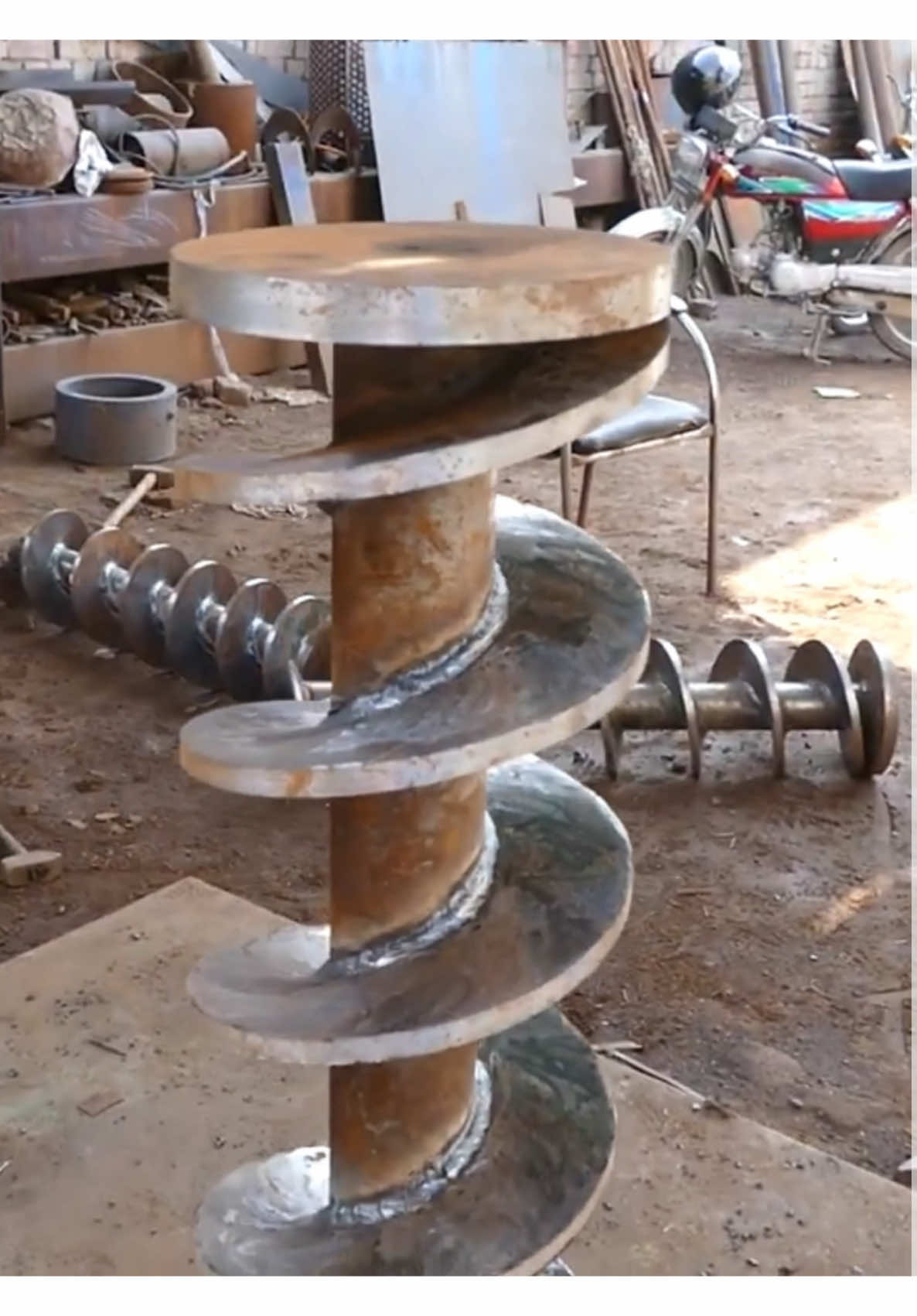 Making Process of heavy duty Screw Conveyor.. #making#heavyduty#screw#conveyor#fypage