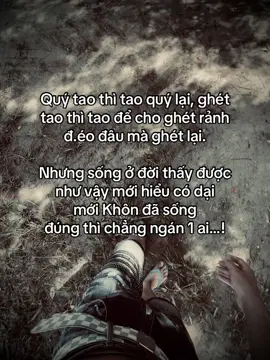 Quý tao thì tao quý lại, ghét tao thì tao để cho ghét rảnh đ.éo dầu mà ghét lại. Nhưng sống ở đời thấy được như vậy mới hiểu có dại mới Khon Dasong ding thi chẳng ngán 1 ai l#duet #viral #thanhlam682007 #xuhuong 